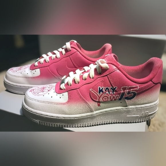Nike Air Force One Kay Yow Custom - Picture 3 of 12